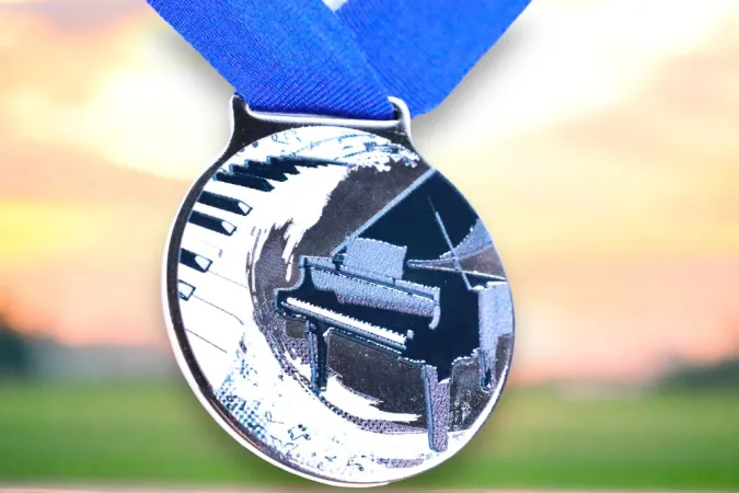 Medaile MDLMIDM16 | Hudba Barva: stříbro, Stuha: ST8