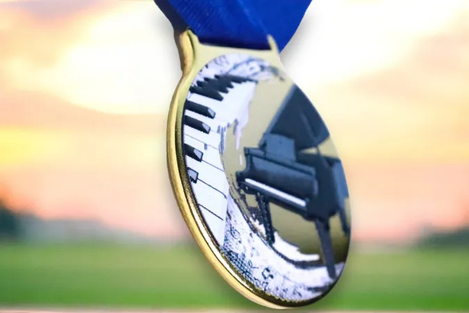 Medaile MDLMIDM16 | Hudba Barva: stříbro, Stuha: ST8