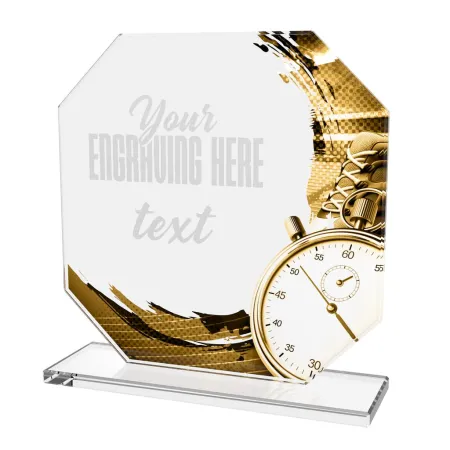 Skleněná trofej CR2024302M01 | Atletika Výška cm: 15, PLNOBAREVNÁ