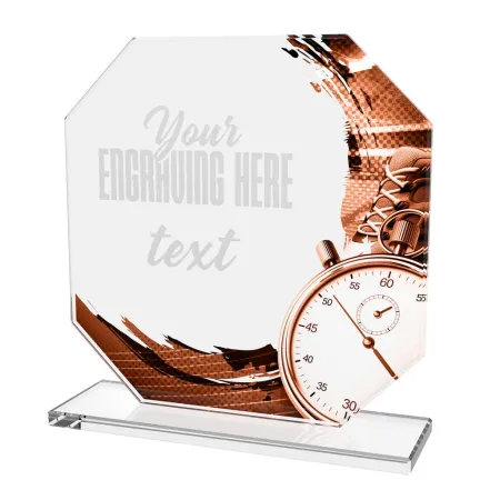 Skleněná trofej CR2024302M01 | Atletika Výška cm: 15, PLNOBAREVNÁ