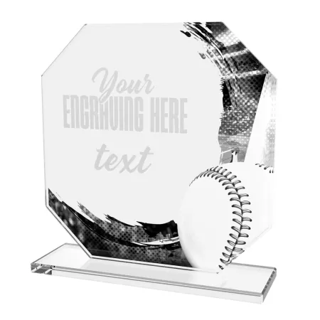 Skleněná trofej CR2024302M04 | Baseball Výška cm: 13, BRONZ