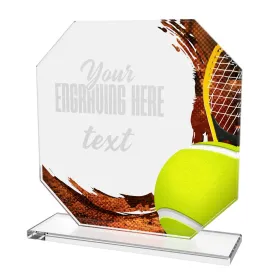 Skleněná trofej CR2024302M05 | Tenis Výška cm: 13, ZLATO