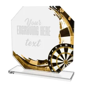 Skleněná trofej CR2024302M09 | Šipky Výška cm: 13, BRONZ