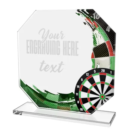 Skleněná trofej CR2024302M09 | Šipky Výška cm: 15, PLNOBAREVNÁ