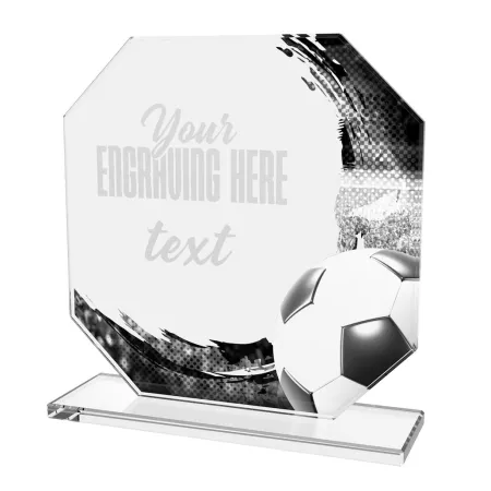 Skleněná trofej CR2024302M10 | Fotbal Výška cm: 13, ZLATO