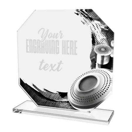 Skleněná trofej CR2024302M21 | Střelba Výška cm: 13, BRONZ