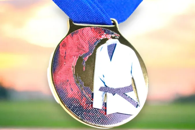 Medaile MDLMIDM17 | Bojová umění Barva: bronz, Stuha: ST8