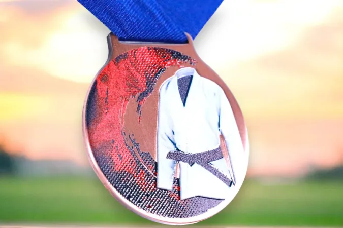 Medaile MDLMIDM17 | Bojová umění Barva: bronz, Stuha: ST8