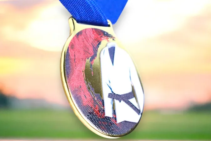 Medaile MDLMIDM17 | Bojová umění Barva: bronz, Stuha: ST8