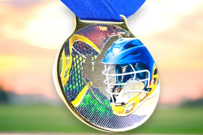 Medaile MDLMIDM18 | Lacrosse Barva: stříbro, Stuha: ST18