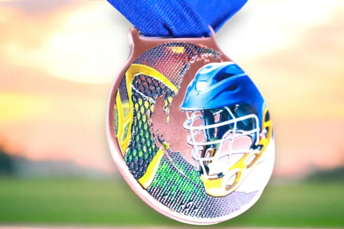 Medaile MDLMIDM18 | Lacrosse Barva: stříbro, Stuha: ST18