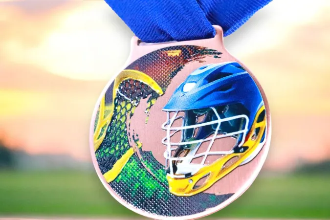 Medaile MDLMIDM18 | Lacrosse Barva: stříbro, Stuha: ST18