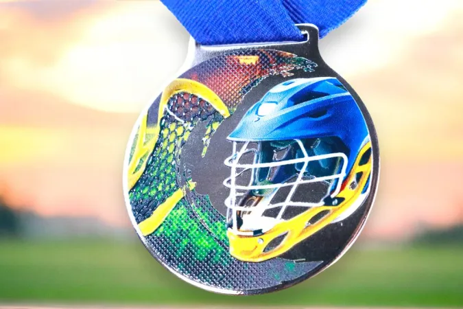 Medaile MDLMIDM18 | Lacrosse Barva: stříbro, Stuha: ST18