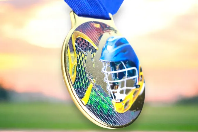 Medaile MDLMIDM18 | Lacrosse Barva: stříbro, Stuha: ST18