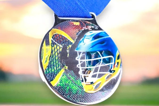 Medaile MDLMIDM18 | Lacrosse Barva: stříbro, Stuha: ST18