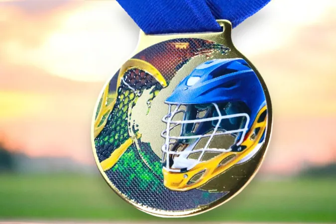 Medaile MDLMIDM18 | Lacrosse Barva: stříbro, Stuha: ST18