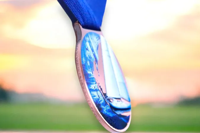 Medaile MDLMIDM20 | Vodni sporty Barva: stříbro, Stuha: ST15