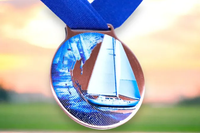 Medaile MDLMIDM20 | Vodni sporty Barva: stříbro, Stuha: ST15