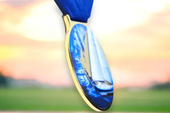 Medaile MDLMIDM20 | Vodni sporty Barva: stříbro, Stuha: ST15