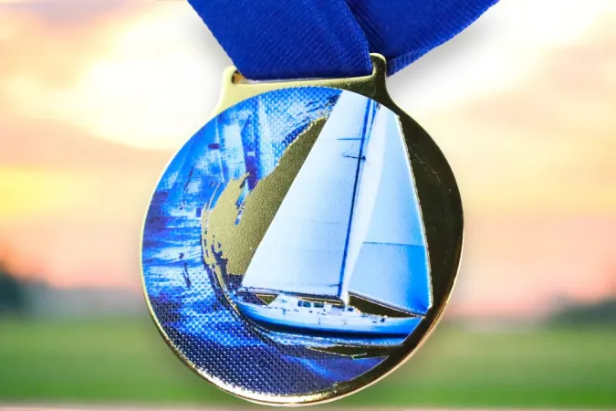 Medaile MDLMIDM20 | Vodni sporty Barva: stříbro, Stuha: ST15