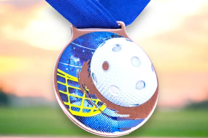 Medaile MDLMIDM23 | Florbal Barva: bronz, Stuha: ST12