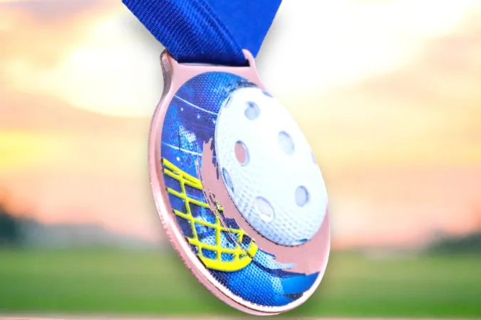 Medaile MDLMIDM23 | Florbal Barva: bronz, Stuha: ST12