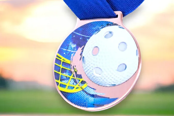 Medaile MDLMIDM23 | Florbal Barva: bronz, Stuha: ST12