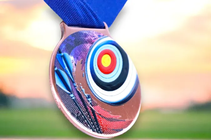 Medaile MDLMIDM26 | Lukostřelba Barva: stříbro, Stuha: ST10