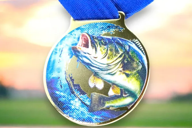 Medaile MDLMIDM27 | Rybaření Barva: stříbro, Stuha: ST17