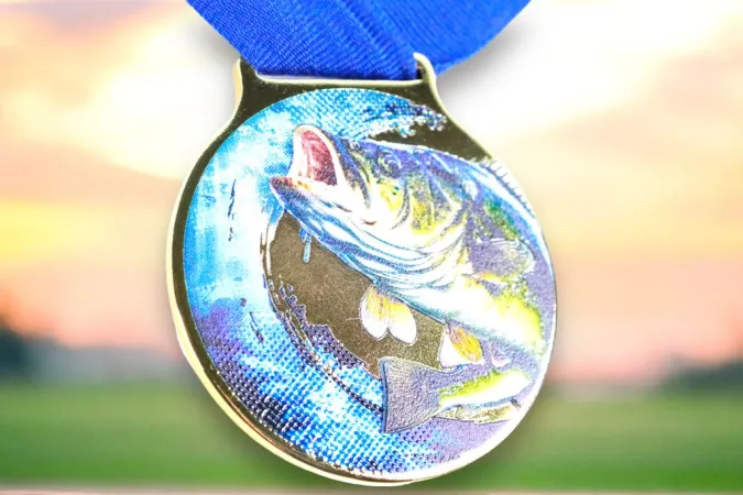 Medaile MDLMIDM27 | Rybaření Barva: stříbro, Stuha: ST17