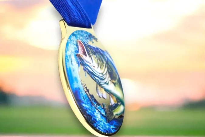 Medaile MDLMIDM27 | Rybaření Barva: stříbro, Stuha: ST17