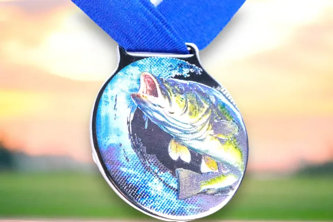 Medaile MDLMIDM27 | Rybaření Barva: stříbro, Stuha: ST17