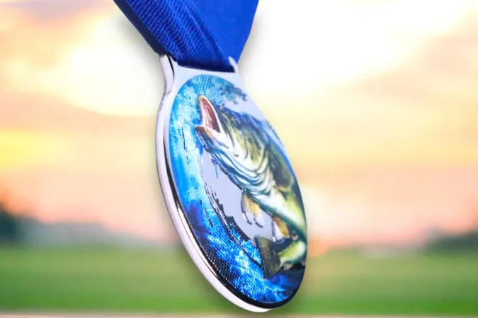 Medaile MDLMIDM27 | Rybaření Barva: stříbro, Stuha: ST17