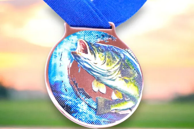 Medaile MDLMIDM27 | Rybaření Barva: stříbro, Stuha: ST17