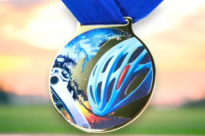 Medaile MDLMIDM30 | Cyklistika Barva: zlato, Stuha: ST5