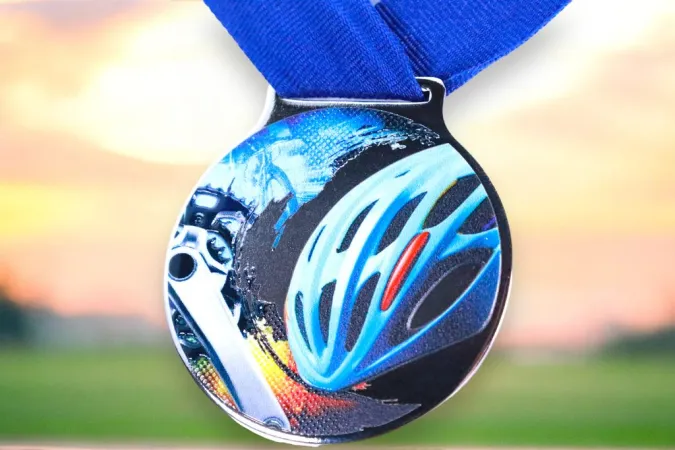 Medaile MDLMIDM30 | Cyklistika Barva: zlato, Stuha: ST5