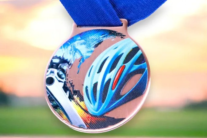 Medaile MDLMIDM30 | Cyklistika Barva: zlato, Stuha: ST5