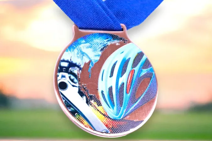 Medaile MDLMIDM30 | Cyklistika Barva: zlato, Stuha: ST5