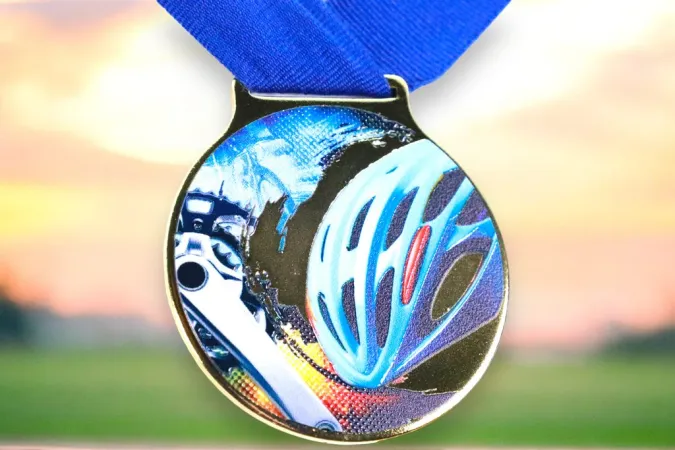 Medaile MDLMIDM30 | Cyklistika Barva: zlato, Stuha: ST5