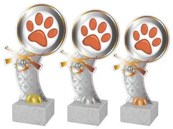 Akrylátová trofej ACTD105 | Kynologie Výška cm: 23,5, Barva: zlato, Podstavec: bílý