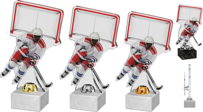 Akrylátová trofej ACTH0002M1 | Hokej Výška cm: 28, Barva: bronz, Podstavec: bílý