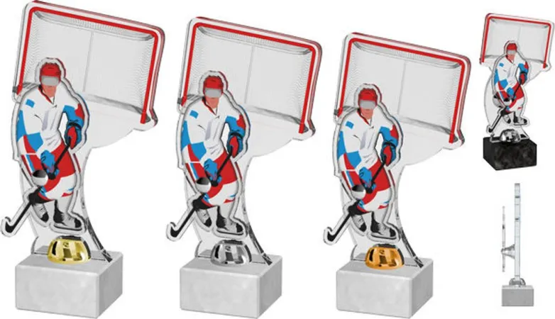 Akrylátová trofej ACTH0002M2 | Hokej Výška cm: 23,5, Barva: bronz, Podstavec: černý