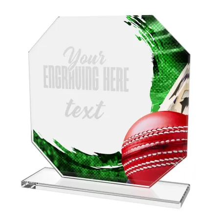 Skleněná trofej CR2024302M26 | Cricket Výška cm: 15, BRONZ