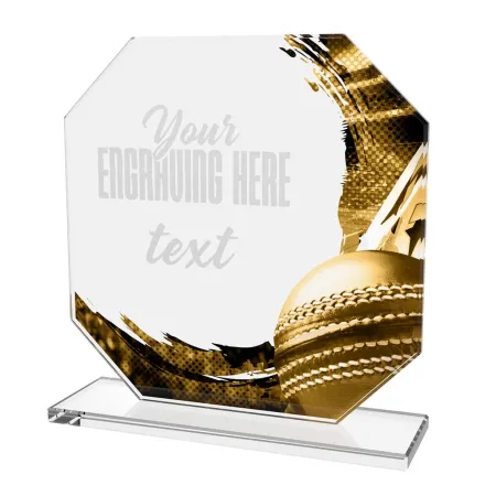 Skleněná trofej CR2024302M26 | Cricket Výška cm: 15, BRONZ