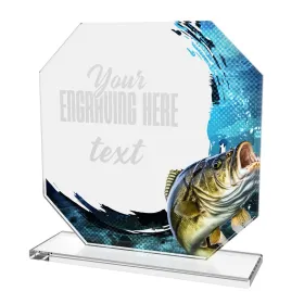 Skleněná trofej CR2024302M28 | Rybaření Výška cm: 13, ZLATO