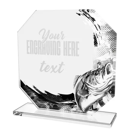 Skleněná trofej CR2024302M28 | Rybaření Výška cm: 13, PLNOBAREVNÁ