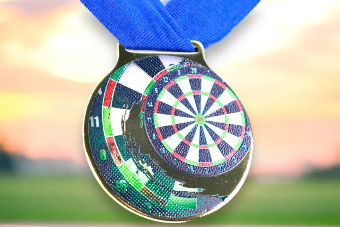 Medaile MDLMIDM31 | Šipky Barva: stříbro, Stuha: ST11