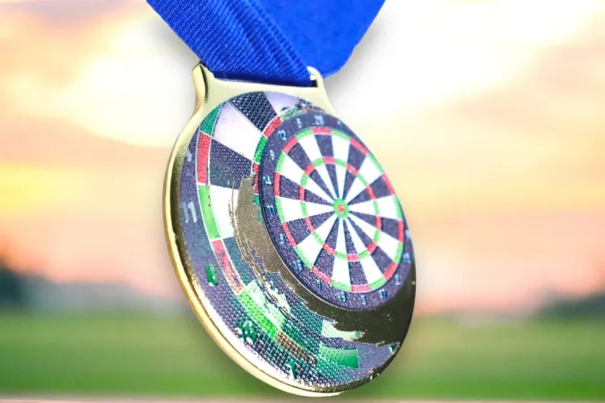 Medaile MDLMIDM31 | Šipky Barva: stříbro, Stuha: ST11