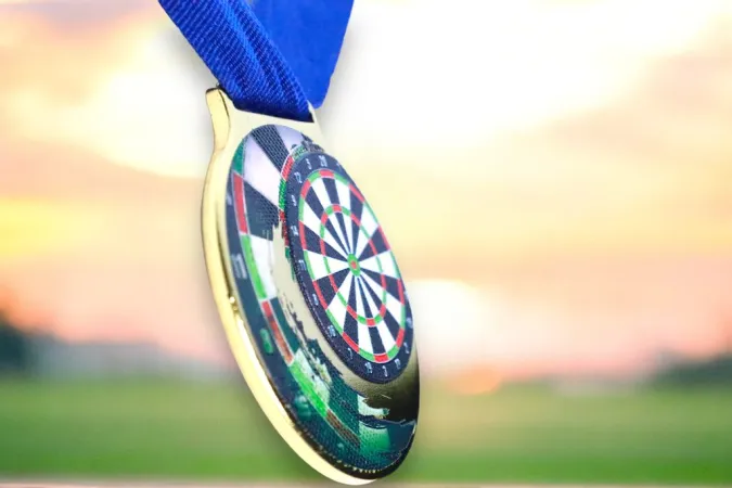 Medaile MDLMIDM31 | Šipky Barva: stříbro, Stuha: ST11