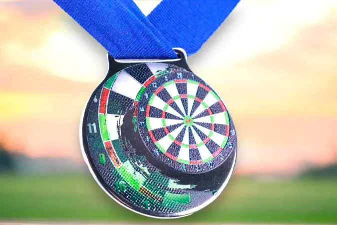 Medaile MDLMIDM31 | Šipky Barva: stříbro, Stuha: ST11